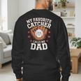 Baseball Dad Father's Day Catcher Men Men's Sweatshirt Back Print