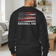 Baseball Dad Father's Day US Flag Baseball Men's Sweatshirt Back Print Baseball Dad Father's Day US Flag Baseball Men's Sweatshirt Back Print