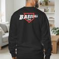 Baseball Dad Field Day Baseball Fans Family Matching Men's Sweatshirt Back Print