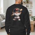 Baseball Dad Gnome With Baseball Bat For Grandpa Life Men's Sweatshirt Back Print