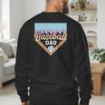 Baseball Dad Ice Cream Drip Fathers Day Men's Sweatshirt Back Print