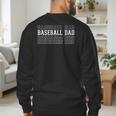 Baseball Dad Layered Text Father Coach Player Men's Sweatshirt Back Print