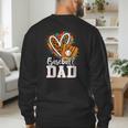 Baseball Dad Leopard Heart Colorful Men's Sweatshirt Back Print