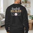 Baseball Dad Leopard Baseball Player Men's Sweatshirt Back Print Baseball Dad Leopard Baseball Player Men's Sweatshirt Back Print
