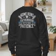 Baseball Dad Men Home Runs & Fatherhood Both Take Patience Men's Sweatshirt Back Print