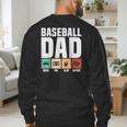 Baseball Dad Proud Little Slugger Father Humor Men's Sweatshirt Back Print