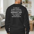 Baseball Dad Quote Excused Absence Letter To Whom Men's Sweatshirt Back Print Baseball Dad Quote Excused Absence Letter To Whom Men's Sweatshirt Back Print