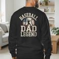 Baseball Dad Retro American Flag Style Men's Sweatshirt Back Print