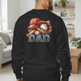 Baseball Dad Spectator Father's Day Game Day Youth Baseball Men's Sweatshirt Back Print