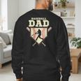 Baseball Dad Sport Fan Father Men's Sweatshirt Back Print Baseball Dad Sport Fan Father Men's Sweatshirt Back Print