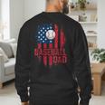 Baseball Dad USA American Flag 4th Of July Men's Sweatshirt Back Print Baseball Dad USA American Flag 4th Of July Men's Sweatshirt Back Print