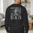 Baseball Dad USA American Flag Father's Day Men Men's Sweatshirt Back Print Baseball Dad USA American Flag Father's Day Men Men's Sweatshirt Back Print