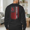 Baseball Dad Usa American Flag Patriotic Dad Father's Day Men's Sweatshirt Back Print Baseball Dad Usa American Flag Patriotic Dad Father's Day Men's Sweatshirt Back Print