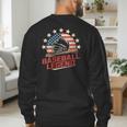 Baseball Dad USA Flag Men's Sweatshirt Back Print Baseball Dad USA Flag Men's Sweatshirt Back Print