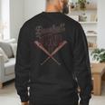 Baseball Dad Vintage Family Matching Father's Day Dad Life Men's Sweatshirt Back Print
