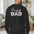 Baseball Dad Vintage Heart Present For Baseball Daddy Men's Sweatshirt Back Print