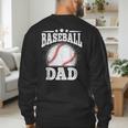 Baseball Dad Vintage Baseball Player Daddy Men Men's Sweatshirt Back Print