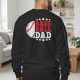 Baseball Dad Vintage Baseball Player Men Men's Sweatshirt Back Print