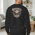 Baseball Fan Dad Father Vintage Baseball Dad Men's Sweatshirt Back Print