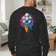 Baseball Ice Cream Drip Baseball Dad Sports Fan Youth Boys Men's Sweatshirt Back Print