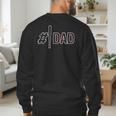 Baseball Player Dad Father's Day Number One Baseball Dad Men's Sweatshirt Back Print