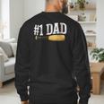 Baseball Player Dad Papa Number One Baseball Dad Fathers Day Men's Sweatshirt Back Print