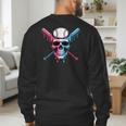Cool Baseball Ice Cream Dripping Baseball Dad Baseball Lover Men's Sweatshirt Back Print