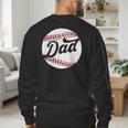 Dad Baseball Ball Vintage Groovy Baseball Daddy Fathers Day Men's Sweatshirt Back Print Dad Baseball Ball Vintage Groovy Baseball Daddy Fathers Day Men's Sweatshirt Back Print