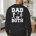 Dad Of Both Gymnastics Baseball Dad Men's Sweatshirt Back Print Dad Of Both Gymnastics Baseball Dad Men's Sweatshirt Back Print