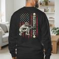 Fathers Day Baseball Dad Flag Dad Men Baseball Catcher Men's Sweatshirt Back Print Fathers Day Baseball Dad Flag Dad Men Baseball Catcher Men's Sweatshirt Back Print