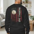Fathers Day Baseball Dad USA Flag For Dad Men Baseball Men's Sweatshirt Back Print Fathers Day Baseball Dad USA Flag For Dad Men Baseball Men's Sweatshirt Back Print