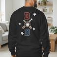 Patriotic Baseball Dad Father's Day Red Blue Star Men's Sweatshirt Back Print Patriotic Baseball Dad Father's Day Red Blue Star Men's Sweatshirt Back Print