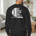 Proud Baseball Dad Fan My Heart Is On That Baseball Field Men's Sweatshirt Back Print Proud Baseball Dad Fan My Heart Is On That Baseball Field Men's Sweatshirt Back Print