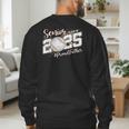 Proud Father Of A 2025 Senior Baseball Dad Graduation Men's Sweatshirt Back Print