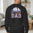 Retro Baseball Dad Happy Fathers Day For Men Sports Lovers Men's Sweatshirt Back Print