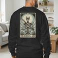 Retro Skeleton Baseball Dad Tarot Card Halloween Sport Lover Men's Sweatshirt Back Print Retro Skeleton Baseball Dad Tarot Card Halloween Sport Lover Men's Sweatshirt Back Print