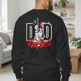 Vintage Baseball Dad Daddy Father's Day Clothing Men's Sweatshirt Back Print