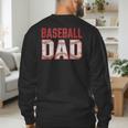 Vintage Baseball Dad Father Tee Player Fan Baseball Ball Men's Sweatshirt Back Print Vintage Baseball Dad Father Tee Player Fan Baseball Ball Men's Sweatshirt Back Print