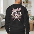 Vintage Baseball Dad Father's Day Husband Daddy Dad In Law Men's Sweatshirt Back Print