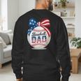 Vintage Baseball Dad Patriotic USA Flag 4th Of July Fathers Men's Sweatshirt Back Print Vintage Baseball Dad Patriotic USA Flag 4th Of July Fathers Men's Sweatshirt Back Print