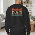 Vintage Baseball Dad Most Stressful Position On The Team Men's Sweatshirt Back Print