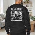 Vintage Coaching My Kids One Pitch At A Time Baseball Dad Men's Sweatshirt Back Print