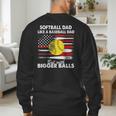 Vintage Softball Dad Like A Baseball Dad US Flag Fathers Day Men's Sweatshirt Back Print Vintage Softball Dad Like A Baseball Dad US Flag Fathers Day Men's Sweatshirt Back Print