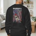 Vintage USA Flag Baseball Player Proud Baseball Dad Men's Sweatshirt Back Print Vintage USA Flag Baseball Player Proud Baseball Dad Men's Sweatshirt Back Print