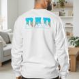 Baseball Dad Ice Cream Drip Happy Fathers Day Premium Men's Sweatshirt Back Print
