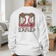 Baseball Dad Leopard Proud Ball Dad Game Day Men's Sweatshirt Back Print