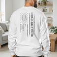 Baseball Dad Silhouette Bat Flag Stars Premium Men's Sweatshirt Back Print