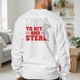 Baseball Dad Teach Kids Hit And Steal Softball Game Premium Tri-Blend Men's Sweatshirt Back Print Baseball Dad Teach Kids Hit And Steal Softball Game Premium Tri-Blend Men's Sweatshirt Back Print