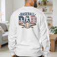 Patriotic Baseball Dad USA Flag American 4th Of July Premium Men's Sweatshirt Back Print Patriotic Baseball Dad USA Flag American 4th Of July Premium Men's Sweatshirt Back Print