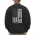 Baseball Dad American Flag Grunge Retro Vintage Father Men's Sweatshirt Back Print Baseball Dad American Flag Grunge Retro Vintage Father Men's Sweatshirt Back Print